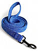 Брезентовий повідець для собак кольоровий. Повідець брезентовий 25 мм, 3 метра, Синій, фото 6