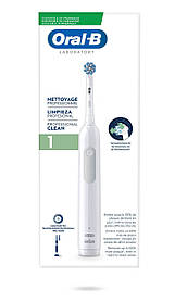 Електрична зубна щітка Oral-B Laboratory Professional Clean White(насадка Sensitive clean) + насадка Oral-B Power Tip(для брекетів