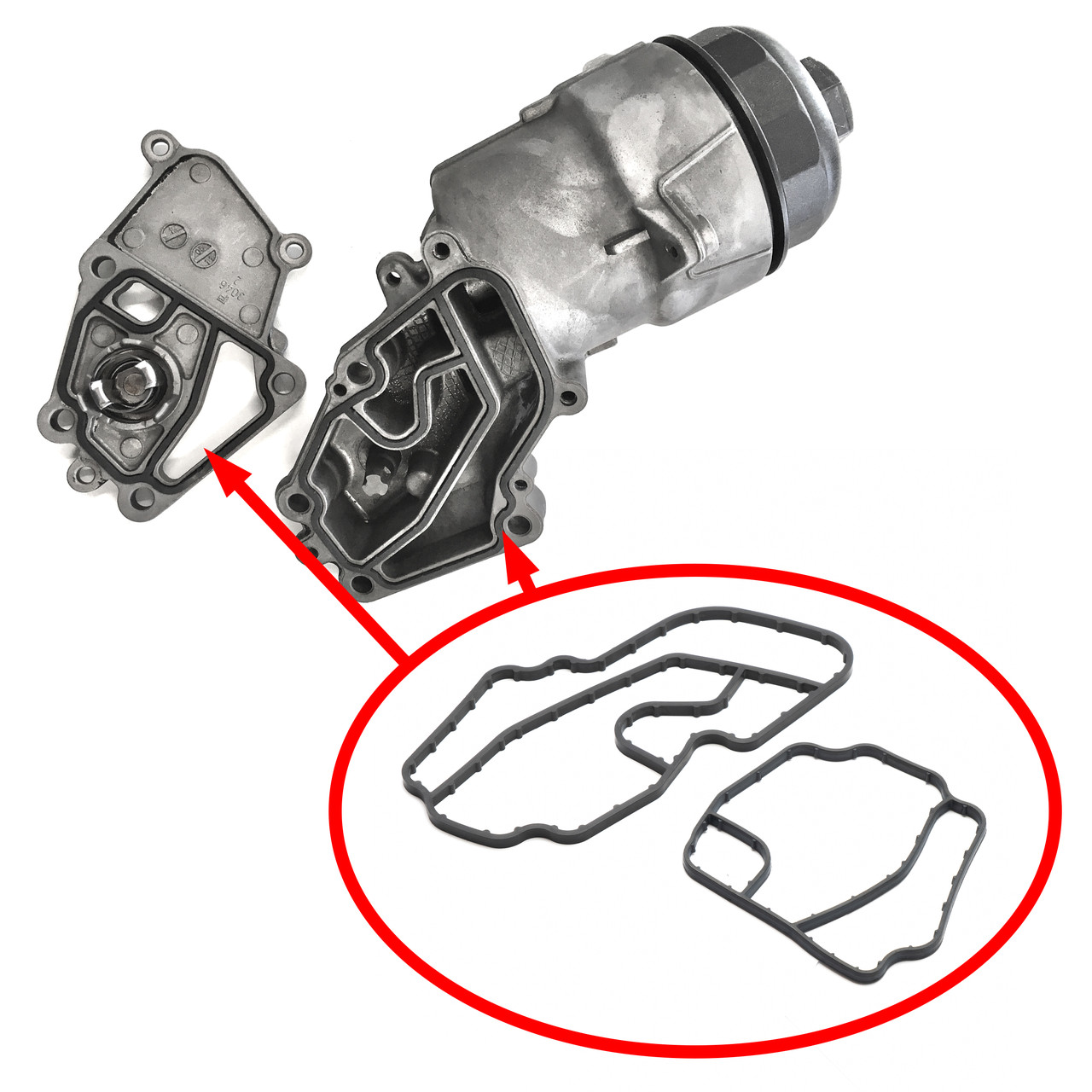 Прокладки корпусу фільтра масляного Mercedes OM629 V8 420 CDI / 450 CDI A6291800710