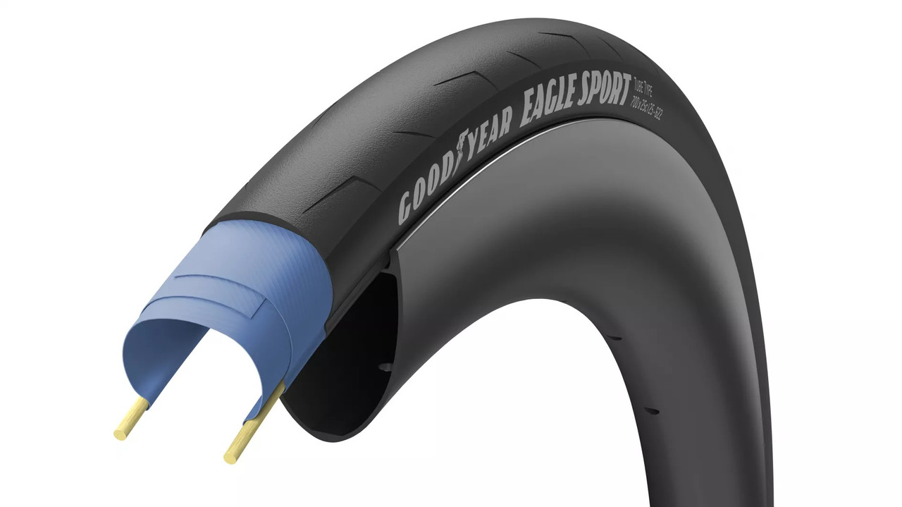 Покришка 700x25C (25-622) GoodYear EAGLE Sport tube type, folding, black, 60tpi