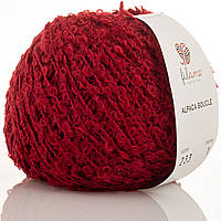 Filamo ALPACA BOUCLE (ФІЛАМО АЛЬПАКА БУКЛЕ) № 233 бордо (Напіввовняна пряжа, нитки для в'язання)