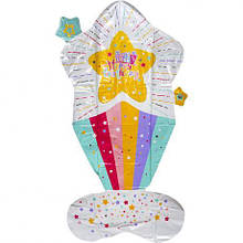 Кулька фольгована підлогова "Happy Birthday" 130*70 см FL-001 MZOPT