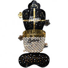 Кулька фольгована підлогова "Happy Birthday" 130*70 см FL-003 MZOPT