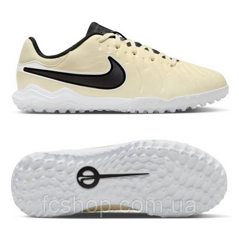 Сороконіжки дитячі Nike Tiempo Legend X Academy TF Junior DV4351-700, Бежевий, Розмір (EU) — 32