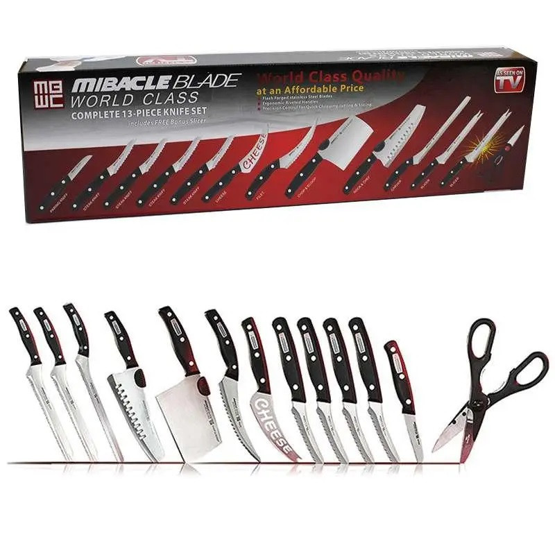 Набор ножей кухонных универсальных острых ножей для дома Miracle Blade World Class (Мирэкл Блэйд) RSA_351 - фото 1 - id-p2139853118