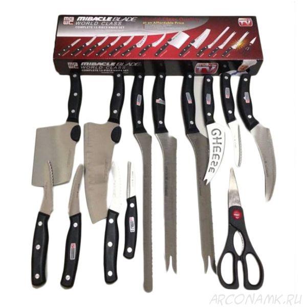 Набор ножей кухонных универсальных острых ножей для дома Miracle Blade World Class (Мирэкл Блэйд) RSA_351 - фото 3 - id-p2139853118