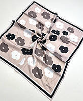 Платок Gucci Гуччи Коллекция 2024 года!. Стильный весенний шелковый платок с ручной подшивкой Бежевый