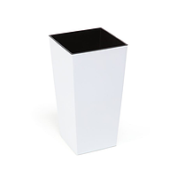 Горщик для квітів "Фінезія" глянець 30х30см. висота 57см. білий Ламела