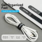 Липучка органайзер стяжка хомут для кабелю Vention Hook & Loop Cable Tie (10шт, 120х12мм). Black, фото 6