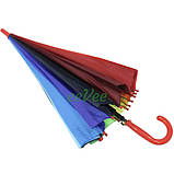 Зонт дитячий Веселка тростина THE BEST напівавтомат 16 спіць червона ручка Радужний (37509), фото 4