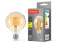 Светодиодная лампа TITANUM G95F 6W E27 2200K бронза Filament (TLFG9506272A)