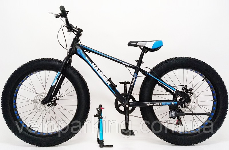 Підлітковий алюмінієвий фетбайк 24/4.0 Mbike Hamster велосипед позашляховик (Fatbike)