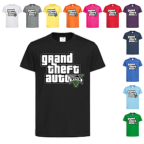 Чорна дитяча футболка GTA Five logo (21-16-2)