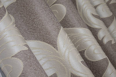 Шторна тканина, льон. Колір капучино з бежевим. Код 1359ш