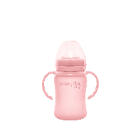 Стеклянный детский поильник с силиконовой защитой Everyday Baby, 150 мл. Цвет розовый