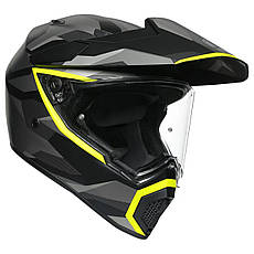 МОТОШОЛОМ ДУАЛСПОРТ AGV AX9 - SIBERIA MATT BLACK/YELLOW FLUO
