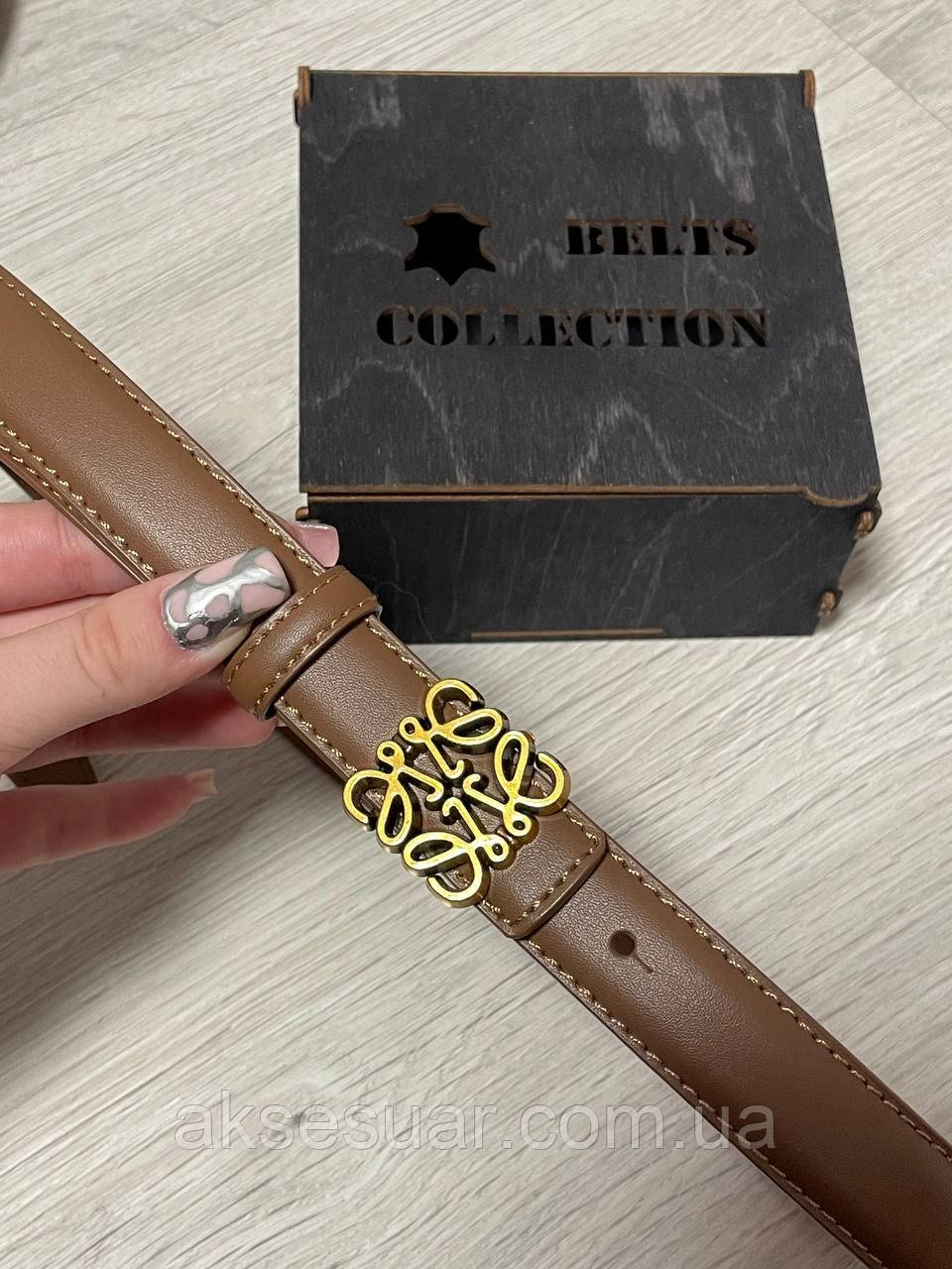 Ремень с натуральной кожи, женский кожаный ремень 3 см., фото 1