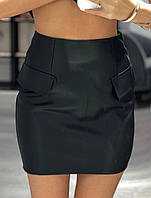 Женская мини-юбка эко-кожа 42-44, 44-46