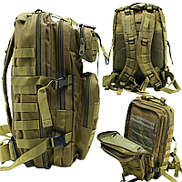 Качественный штурмовой рюкзак для похода и путешествий большой 38л Iso Trade крепкий походной ранец с подсумка