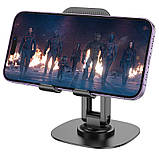 Тримач для телефону Hoco HD6 Winner dual-axis rotating Black, фото 3