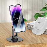 Тримач для телефону Hoco HD6 Winner dual-axis rotating Black, фото 5