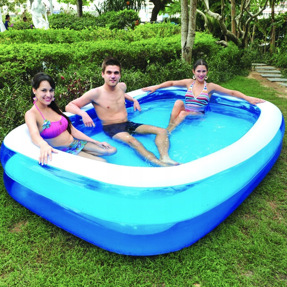 Домашний, надувной бассейн для детей и взрослых,переносной бассейн для всей семьи 262х175см SunClub PLShoper - фото 10 - id-p2139888943