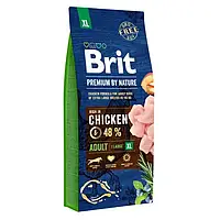 Brit Premium Dog Adult XL 15 кг корм для взрослых собак гигантских пород с курицей