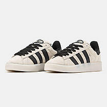 Чоловічі кросівки Adidas Campus 00s Beige Black Адідас Кампус бежеві замша демисезон, фото 4