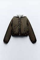 Куртка бомбер со съёмным капюшоном Zara