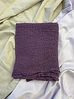 Полотенце льняное банное Суфле пурпурный 50х70