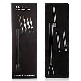 Багатофункціональний пензель 3в1 Cailyn зі змінними наконечниками - для гелю, нігтів, макіяжу.