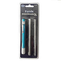 Точилка для ножів кишенькова алмазна комплект ручка для ножів, ножниць та гачків 2 стержні Синя