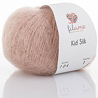 Filamo KID SILK 25 (ФІЛАМО КІД СІЛК 25) № 104 пудра (Пряжа мохер з шовком, нитки для в'язання)