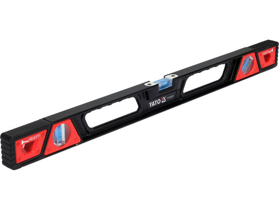 Рівень ударостійкий з магнітами YATO 60 см 3капсули алюмінієвий корпус