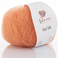 Filamo KID SILK 25 (ФІЛАМО КІД СІЛК 25) № 105 персик (Пряжа мохер з шовком, нитки для в'язання)