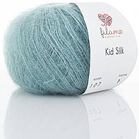 Filamo KID SILK 25 (ФІЛАМО КІД СІЛК 25) № 107 аква (Пряжа мохер з шовком, нитки для в'язання)