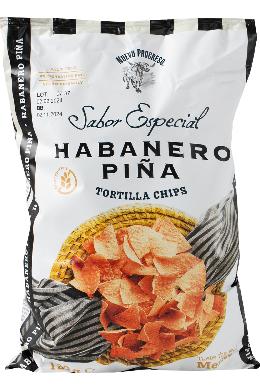 Кукурудзяні чіпси начос Habanero Pina NUEVO PROGRESO 120 г