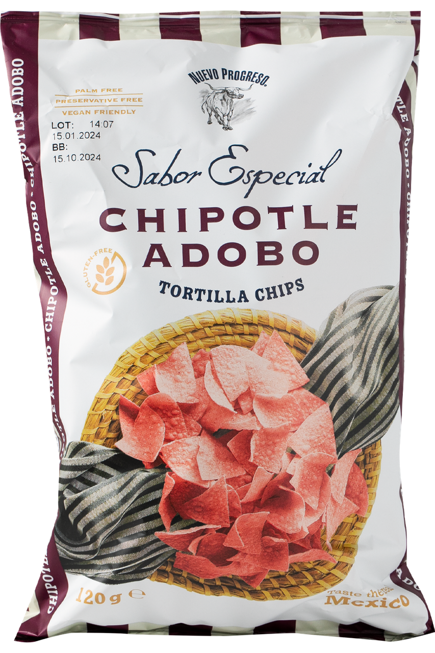 Кукурудзяні чіпси начос Chipotle Adobo NUEVO PROGRESO 120 г