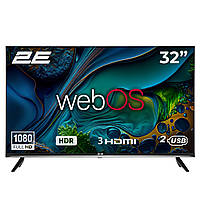 2E Телевизор с смарт ТВ 32" дюйма LED FHD 60Hz Smart WebOS Black Wi-Fi Гарантия 2 года