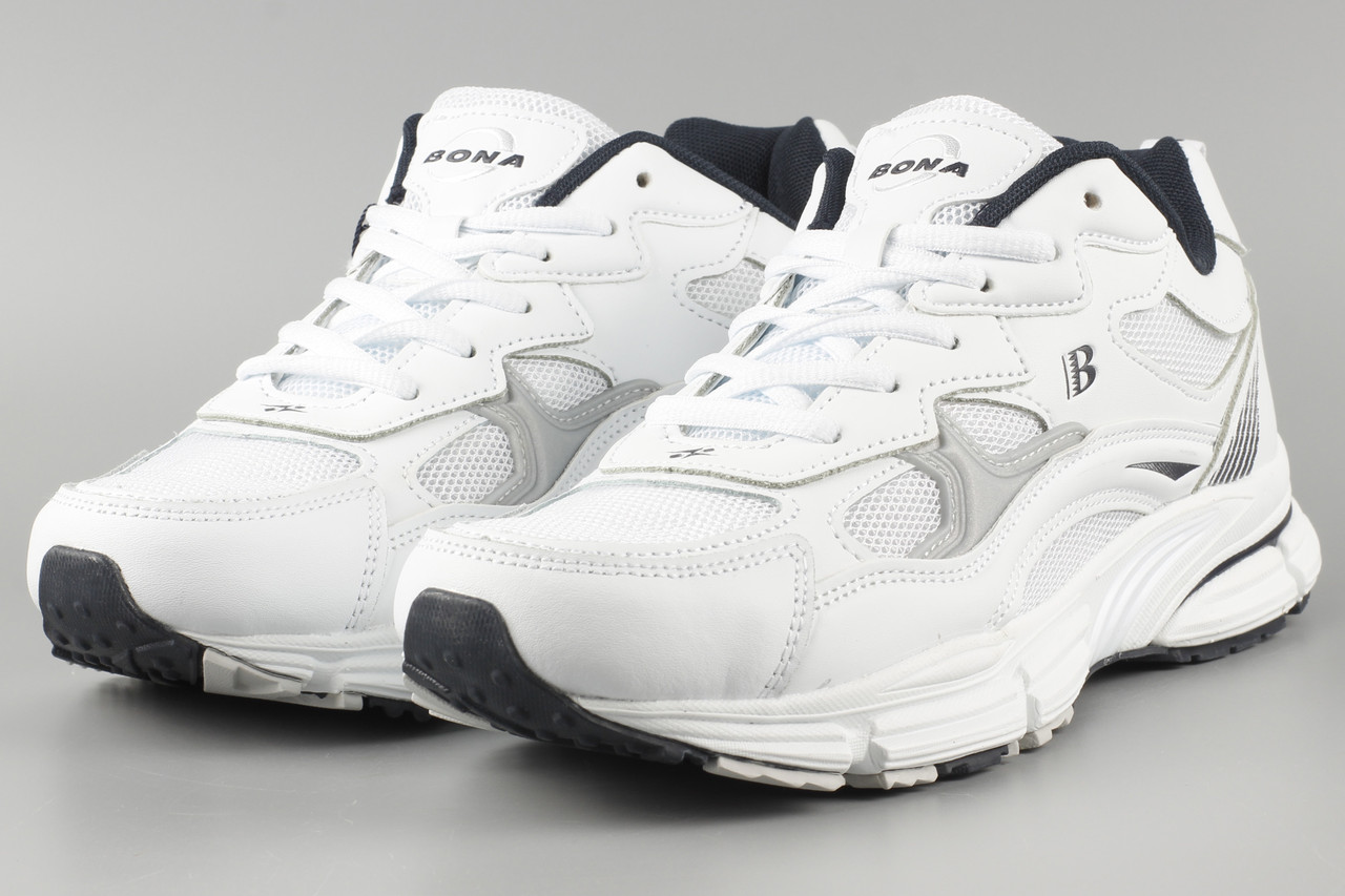 Кросівки чоловічі білі Bona 917A сітка літні Бона Розміри 43 44, фото 1