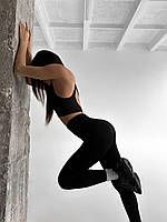 Спортивные женские лосины с пуш апом для йоги, дома утягивающие подчеркивающие фигуру Размер L