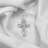 Крест серебряный православный 50*25 мм крестик с чернением