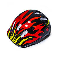 Защитный шлем для девочек и мальчиков для катания на роликах, скейтборде, самокате, и велосипеде BLACK FIRE