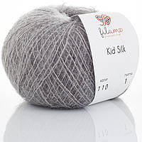 Filamo KID SILK 25 (ФІЛАМО КІД СІЛК 25) № 110 сірий тауп (Пряжа мохер з шовком, нитки для в'язання)
