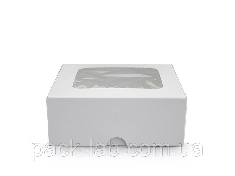 Коробка паперова біла для суші з віконцем МИДИ 50 шт