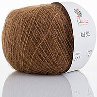 Filamo KID SILK 25 (ФІЛАМО КІД СІЛК 25) № 111 карамель (Пряжа мохер з шовком, нитки для в'язання)