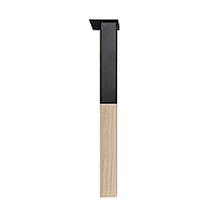 Ножка из металла и дерева (Бук) H=450mm (профильная труба: 40x40x1,2mm)