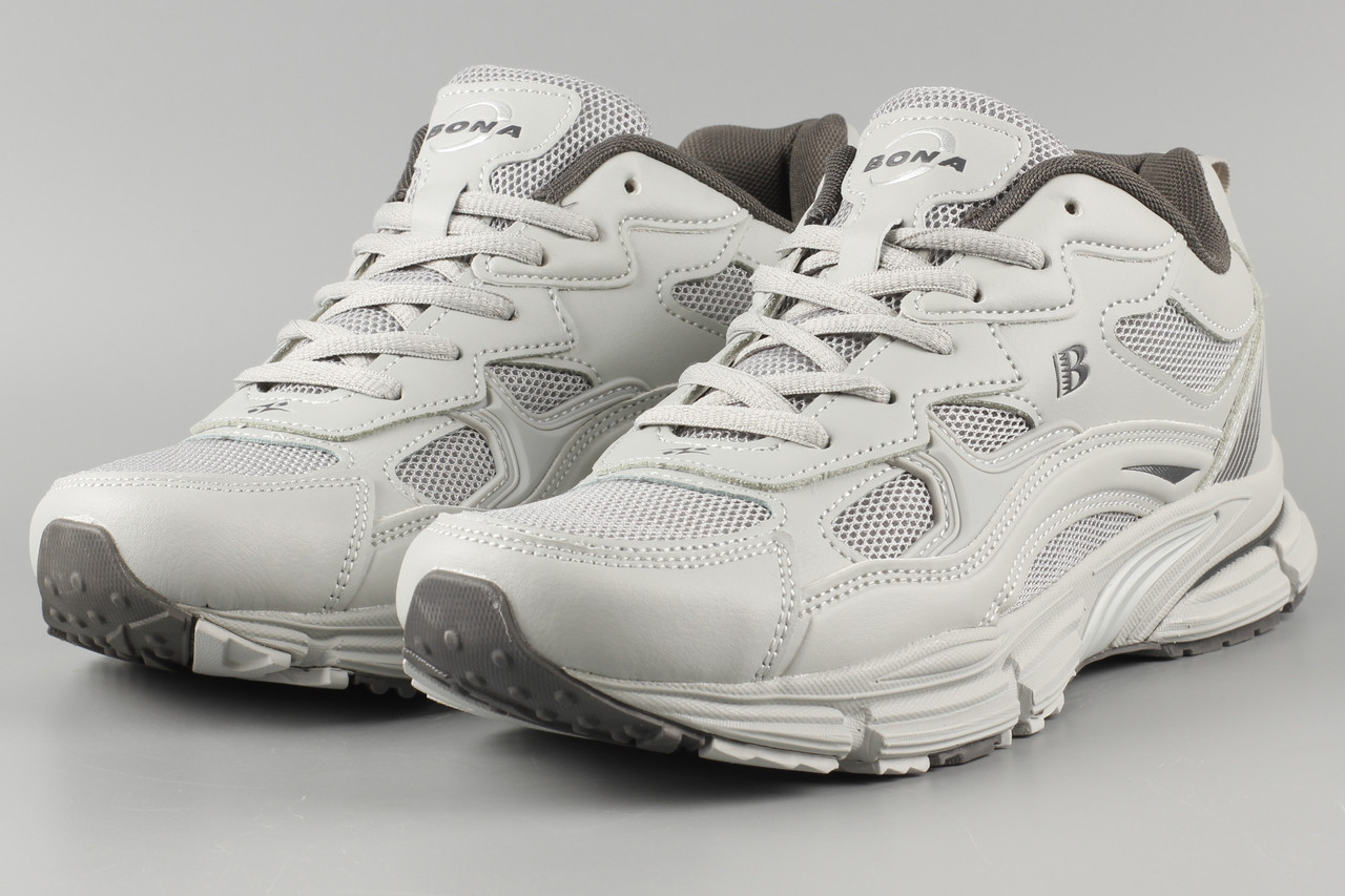 Кросівки чоловічі сірі Bona 917M сітка літні Бона Розміри 44 45