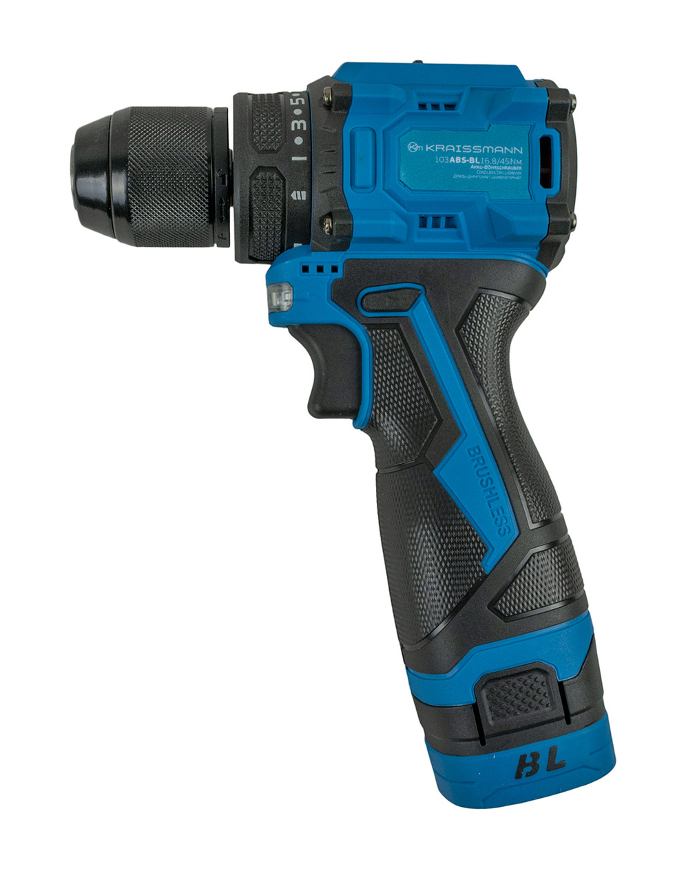 Акумуляторний шурупокрут KRAISSMANN 103 ABS-BL 16.8/45 Nm (в кейсі), фото 1