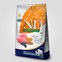 Сухой корм Farmina N&D Low Grain MEDIUM & MAXI для собак средних и больших пород с ягненком и черникой, 2.5 кг